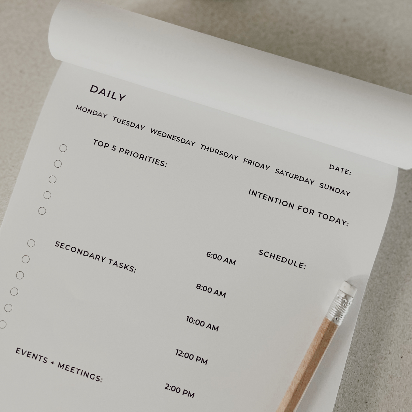 THE DAILY NOTEPAD